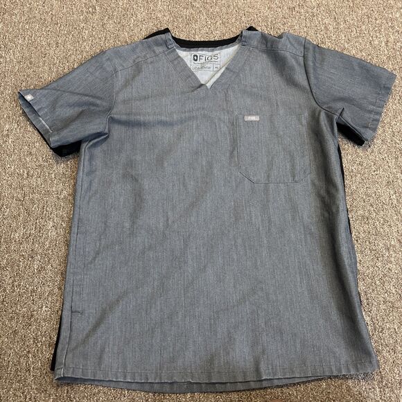 Figs Technical Collection Black Scrub Set XS Top & Bottom Medical + Grey top - Picture 12 of 16